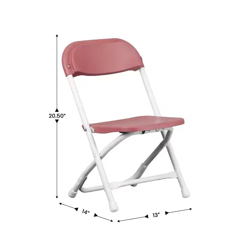 Chaise pliante en plastique pour enfants, lot de 10