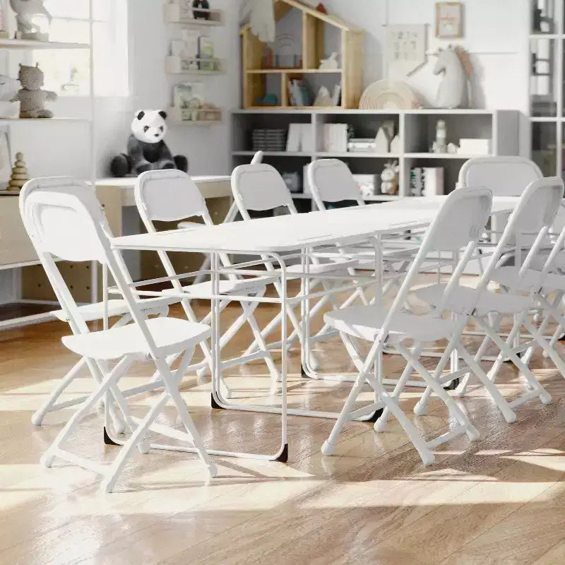 Chaise pliante en plastique pour enfants, lot de 10