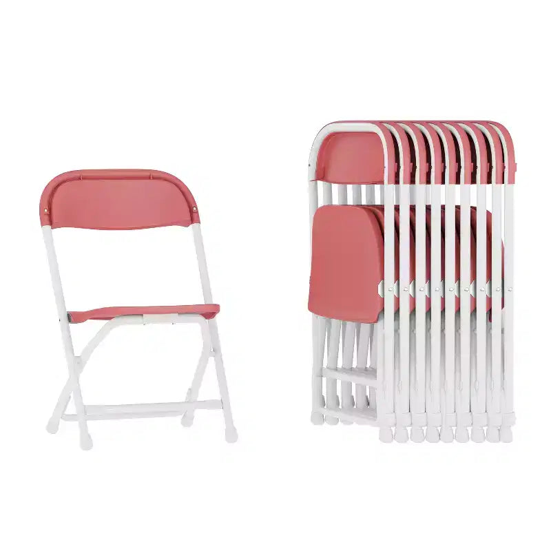 Chaise pliante en plastique pour enfants, lot de 10
