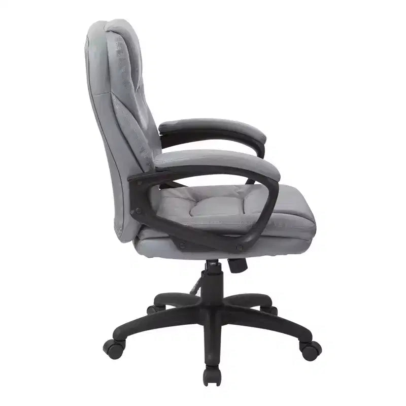 Fauteuil de direction en similicuir avec accoudoirs rembourrés