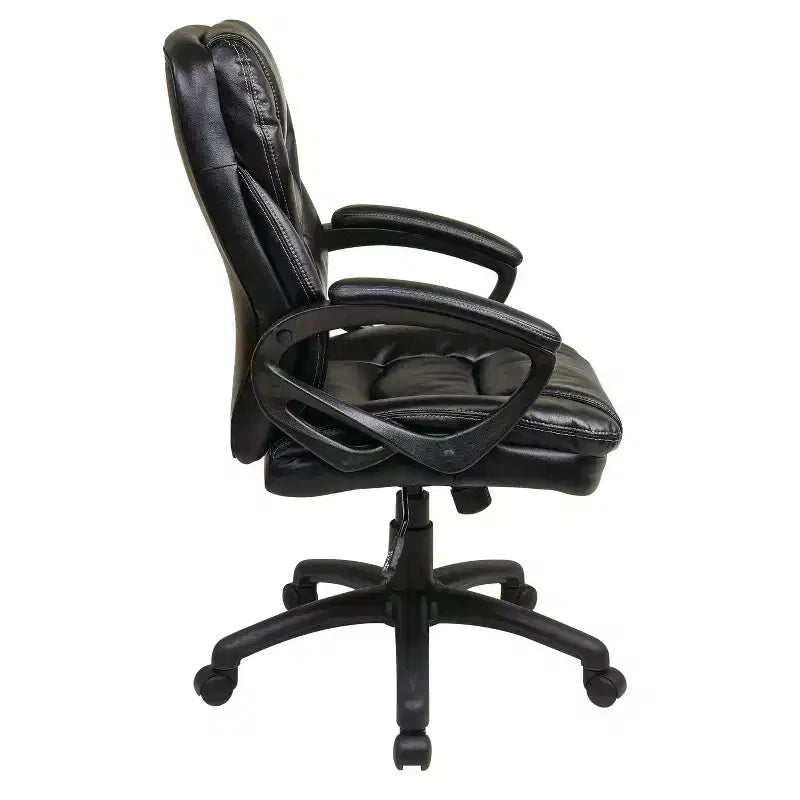 Fauteuil de direction en similicuir avec accoudoirs rembourrés