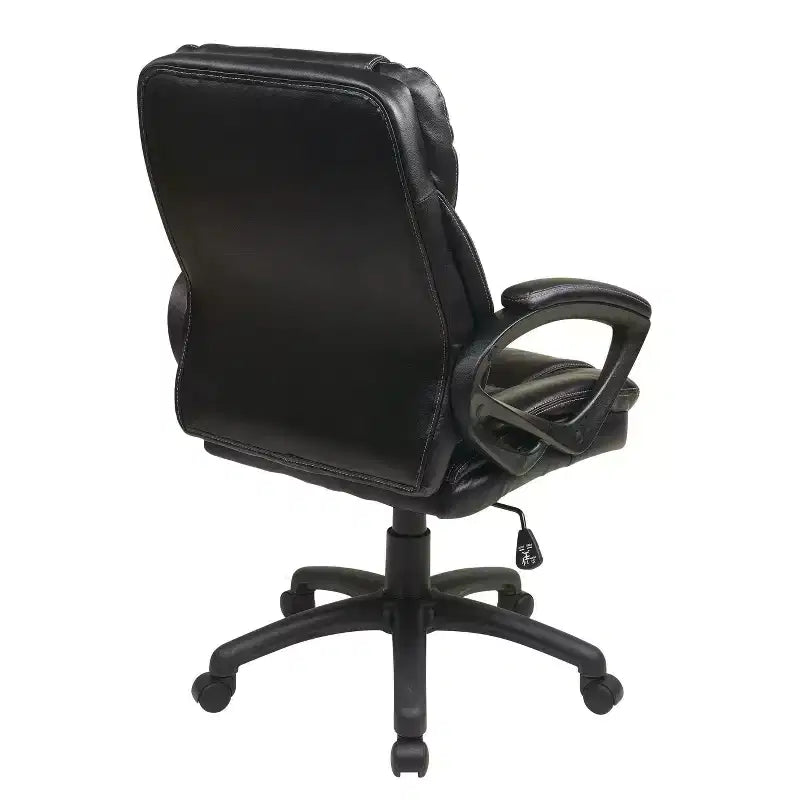 Fauteuil de direction en similicuir avec accoudoirs rembourrés