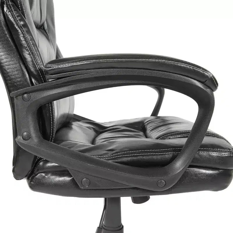 Fauteuil de direction en similicuir avec accoudoirs rembourrés