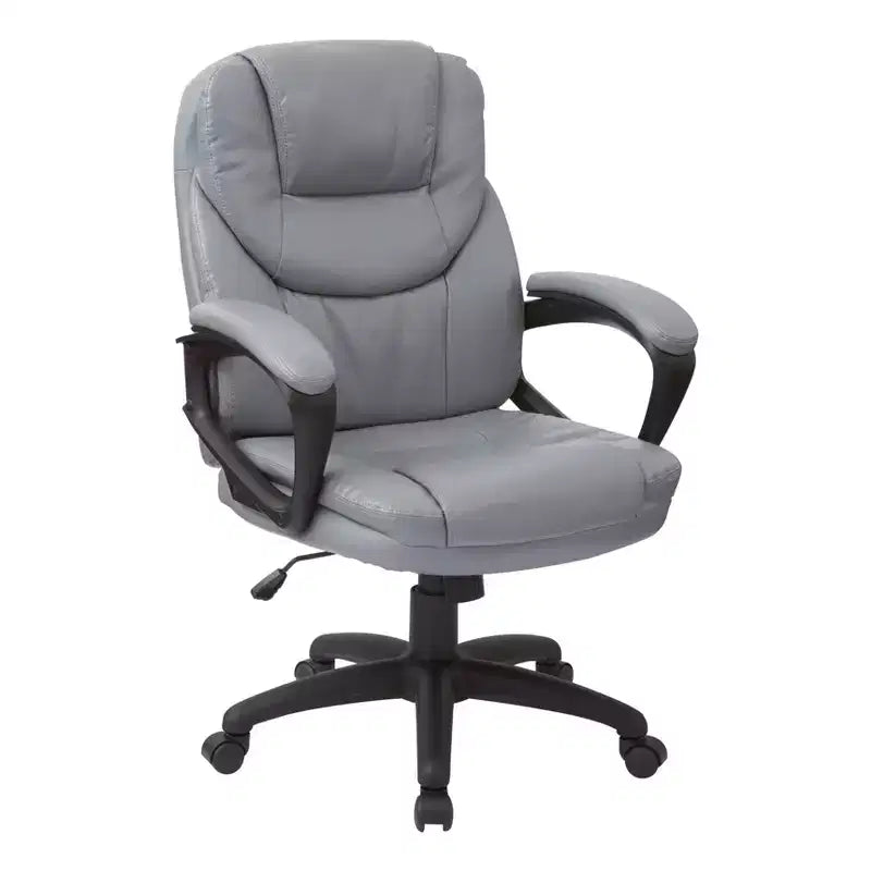 Fauteuil de direction en similicuir avec accoudoirs rembourrés