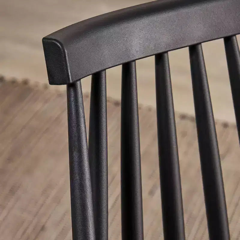 Lot de 2 chaises de salle à manger à dossier fuseau de style champêtre
