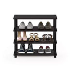 Étagère à chaussures 3/4 niveaux multifonctionnelle Tour de rangement Organisateur pour Salle de bain&Salon&Entrée,Espresso/Noir